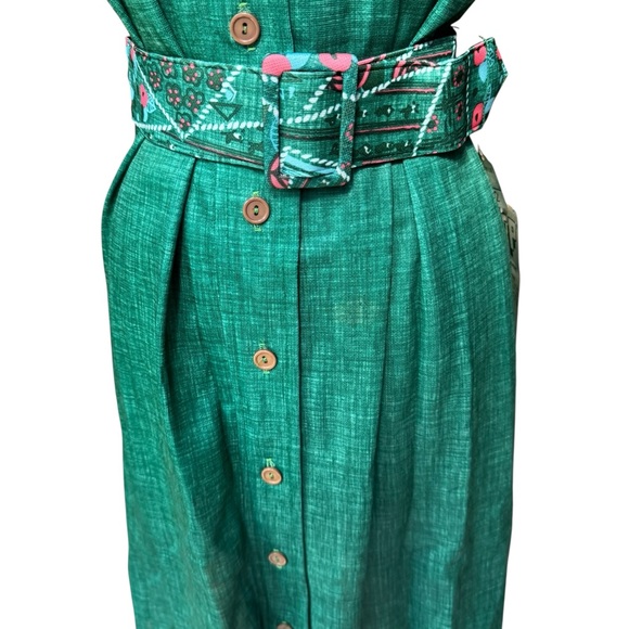 Deadstock 1950s/Early‎ 60s 100% Polyester Shirt Dress w/Matching Belt - Picture 3 of 10